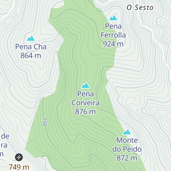Map of Pena Corveira
