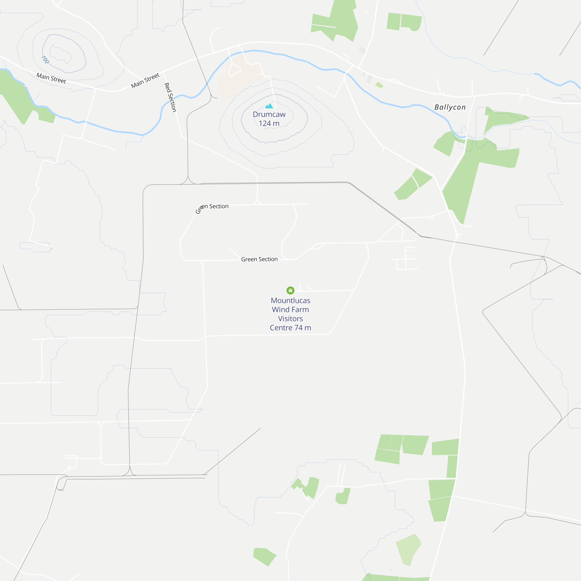 Mountlucas Wind Farm Visitors Centre map