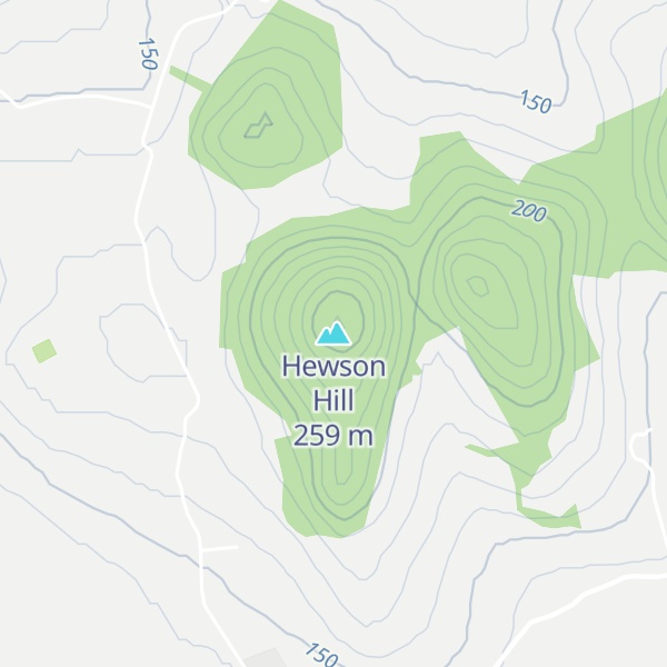 Map of Hewson Hill
