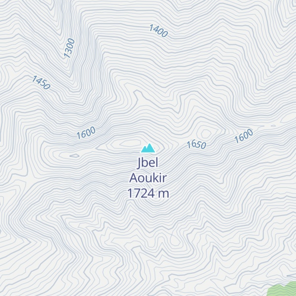 Map of Jbel Aoukir