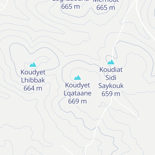 Map of Koudyet Lqataane