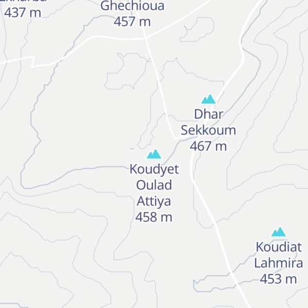 Map of Koudyet Oulad Attiya