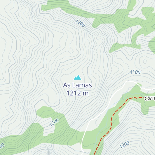 Map of As Lamas