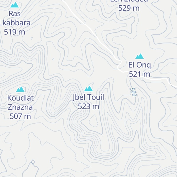 Map of Jbel Touil