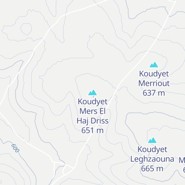 Map of Koudyet Mers El Haj Driss