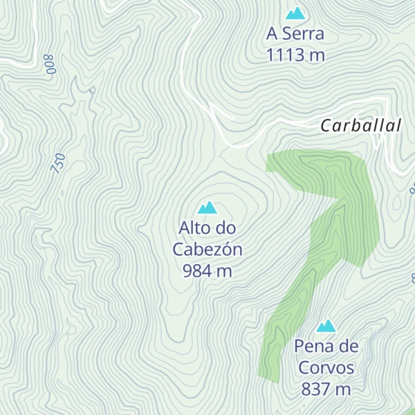 Map of Alto do Cabezón