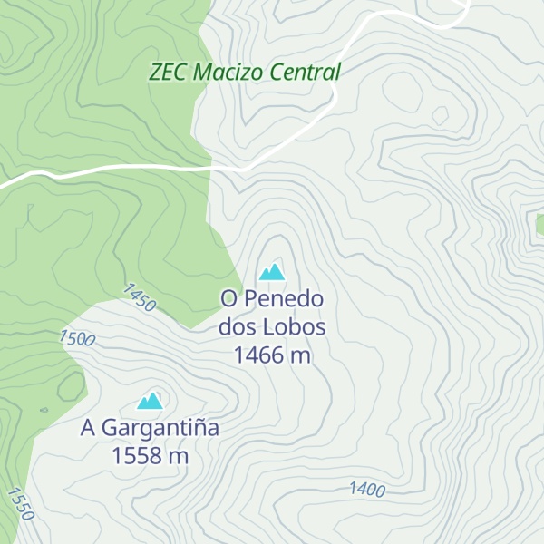 Map of O Penedo dos Lobos