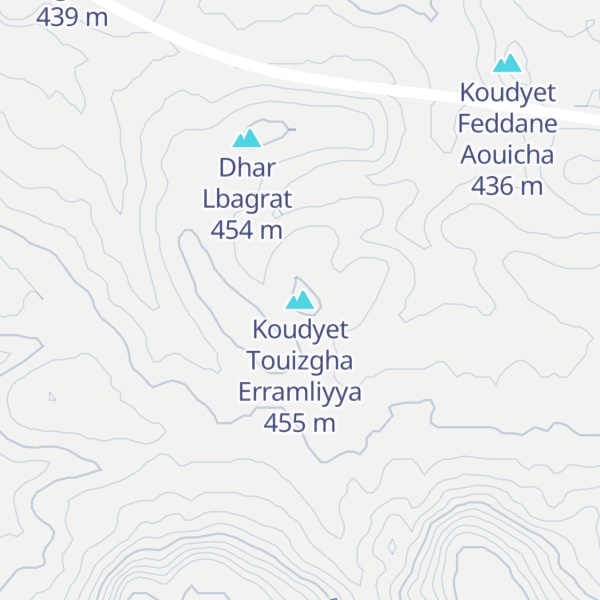 Map of Koudyet Touizgha Erramliyya