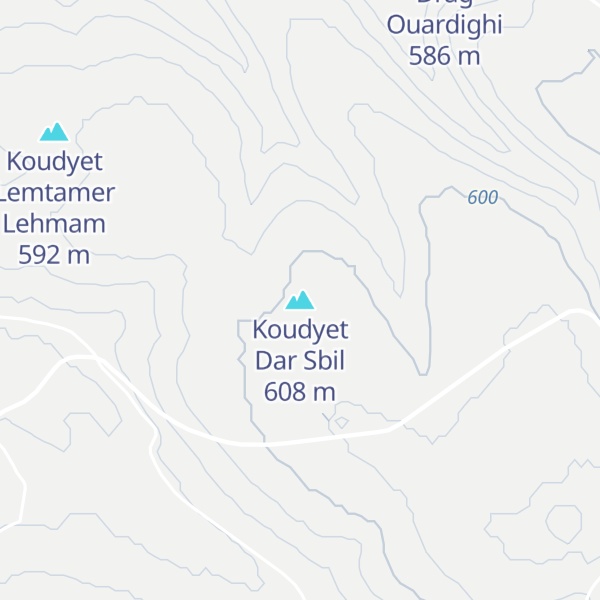 Map of Koudyet Dar Sbil