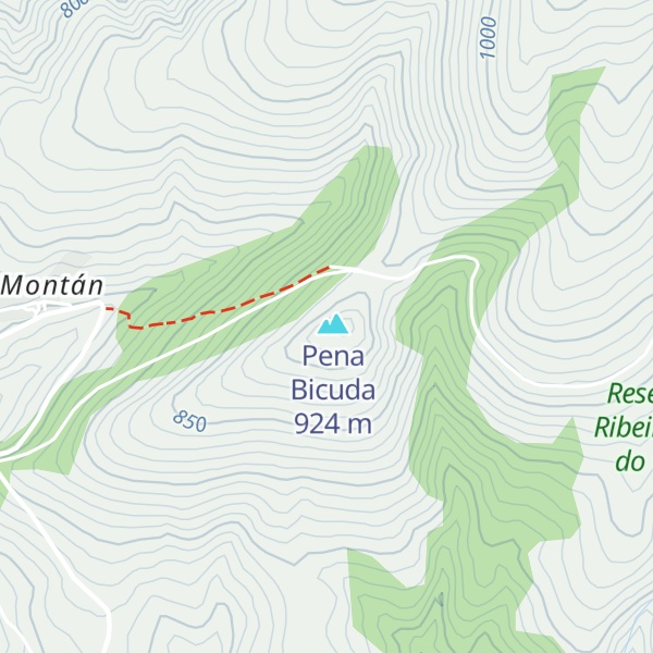Map of Monte tras das Penas