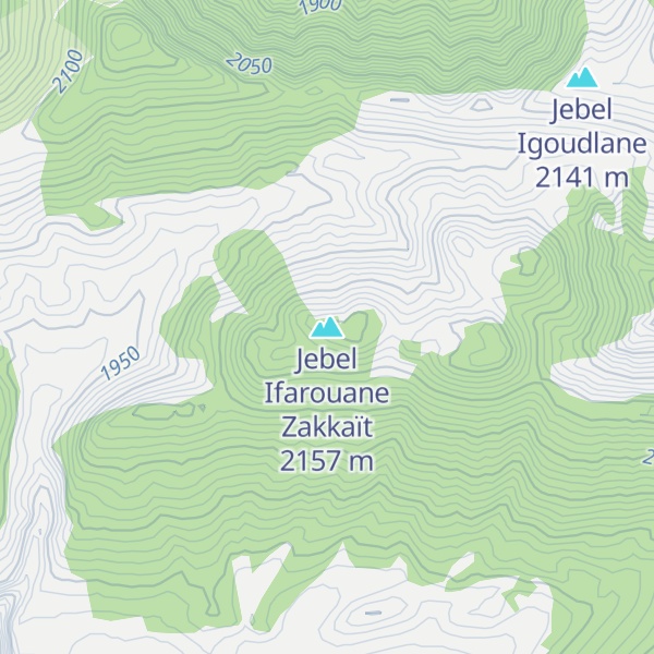 Map of Jebel Ifarouane Zakkaït