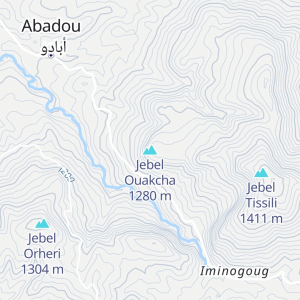 Map of Jebel Ouakcha