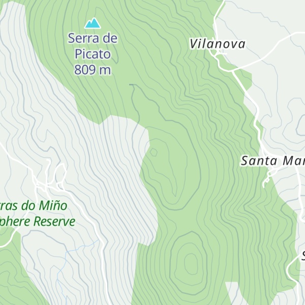 Map of O Picato (Serra do Picato)