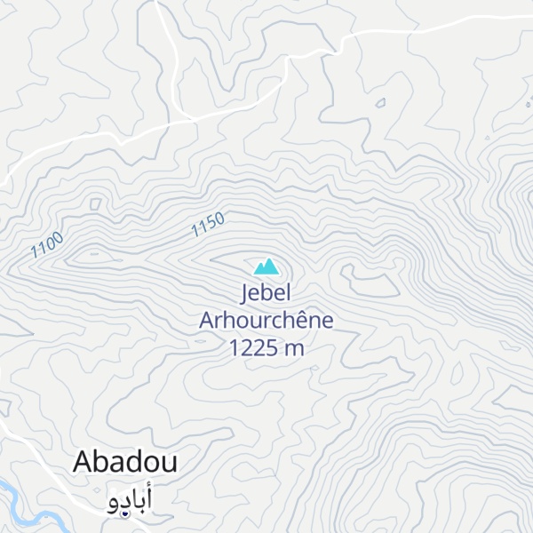Map of Jebel Arhourchêne