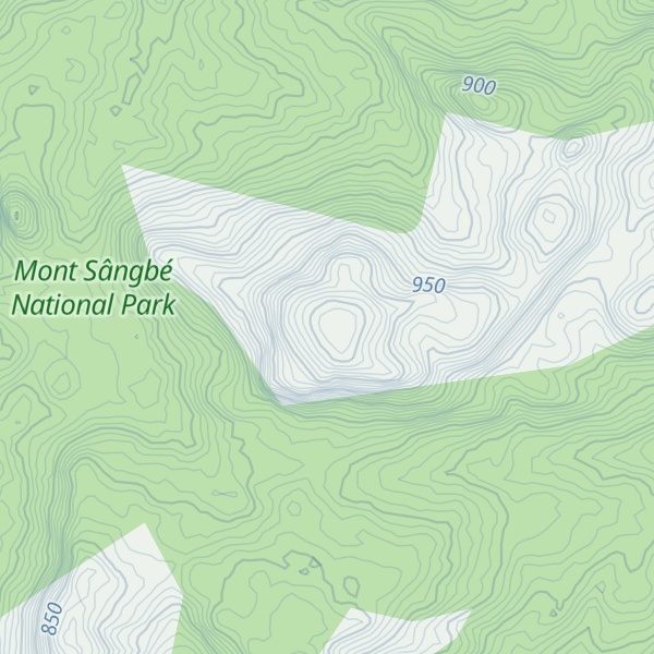 Map of Mont Sangbé