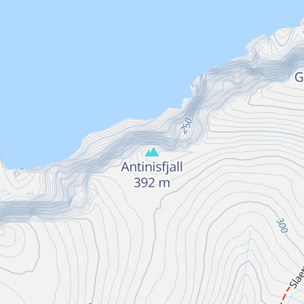 Map of Antinisfjall