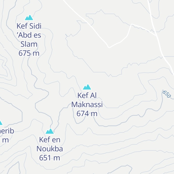 Map of Kef Al Maknassi