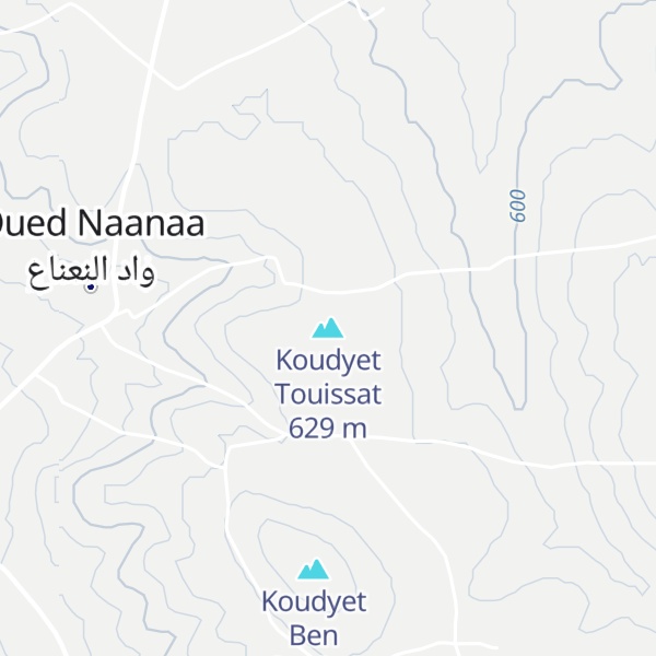 Map of Koudyet Touissat