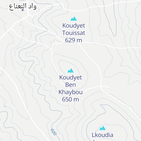 Map of Koudyet Ben Khaybou