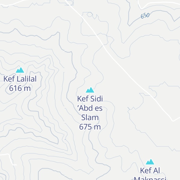Map of Kef Sidi ’Abd es Slam