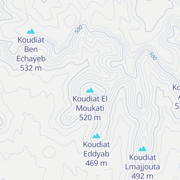 Map of Koudiat El Moukati