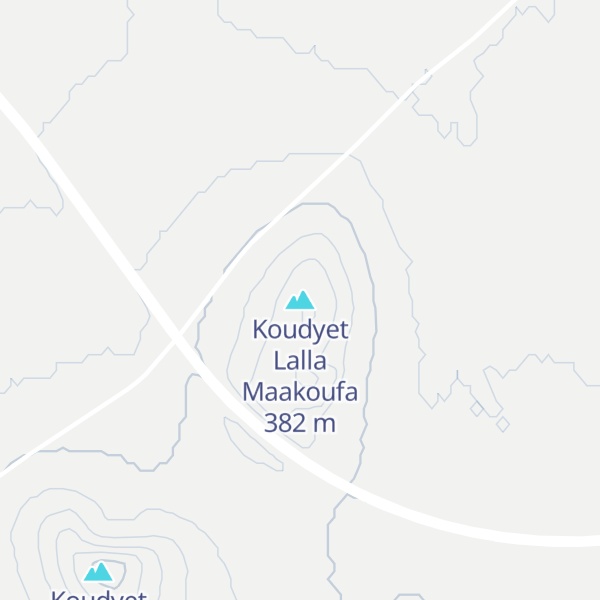 Map of Koudyet Lalla Maakoufa