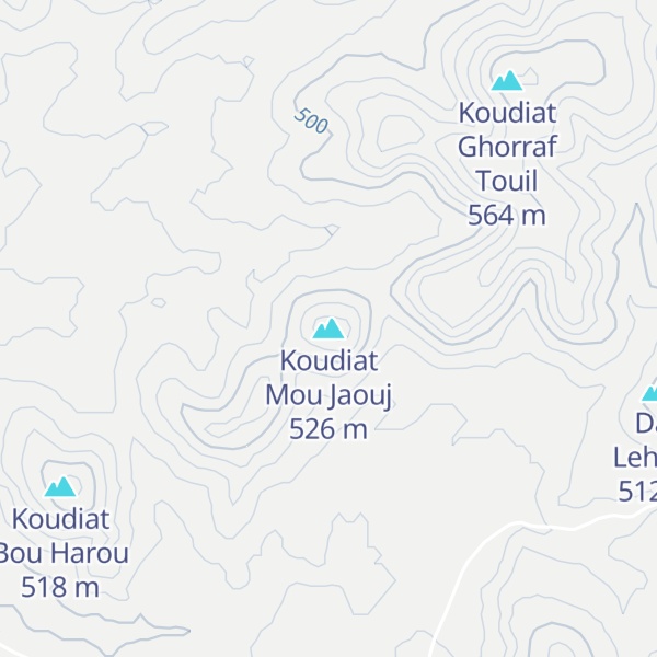 Map of Koudiat Mou Jaouj