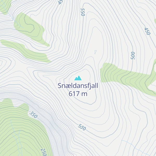 Map of Snældansfjall