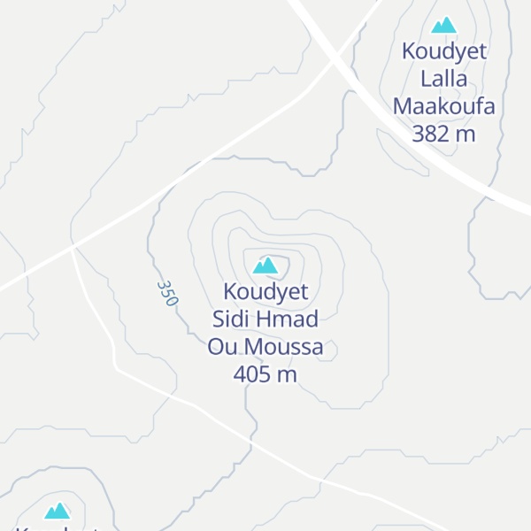 Map of Koudyet Sidi Hmad Ou Moussa