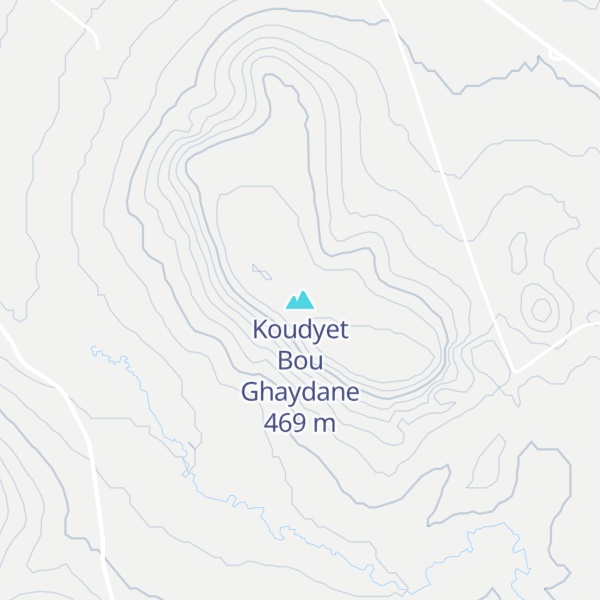 Map of Koudyet Bou Ghaydane