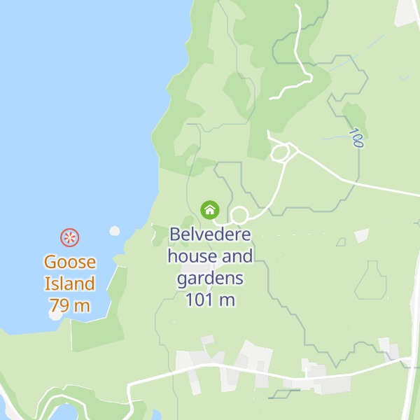 Map of Belvedere house and gardens