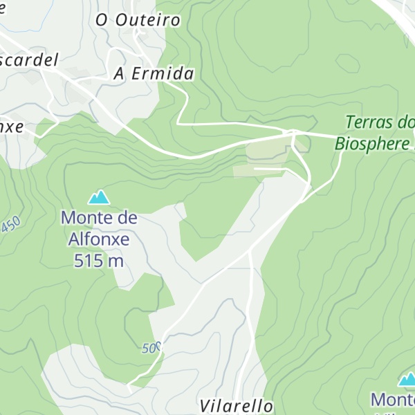 Map of Monte das Medorras