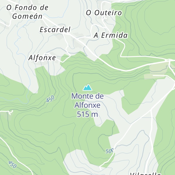 Map of Monte de Alfonxe