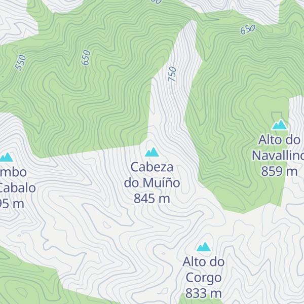 Map of Cabeza do Muíño