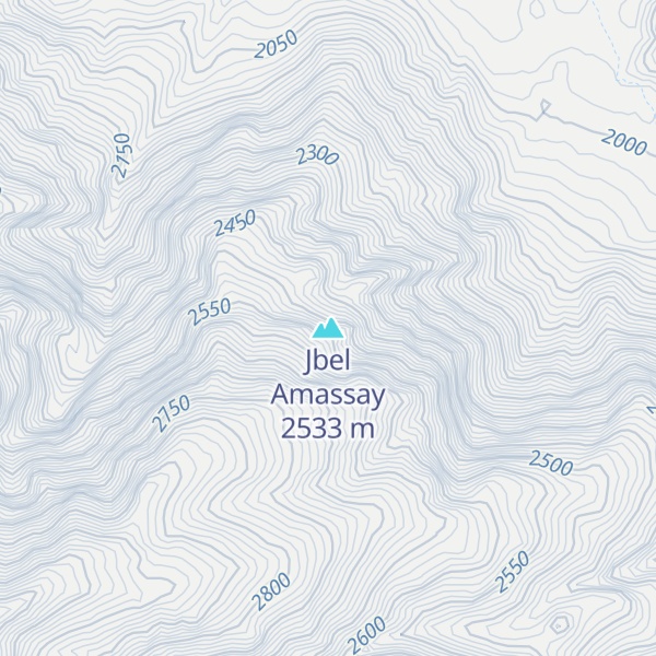 Map of Jbel Amassay