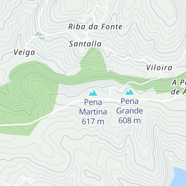 Map of Pena Martina