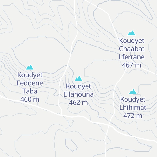 Map of Koudyet Ellahouna