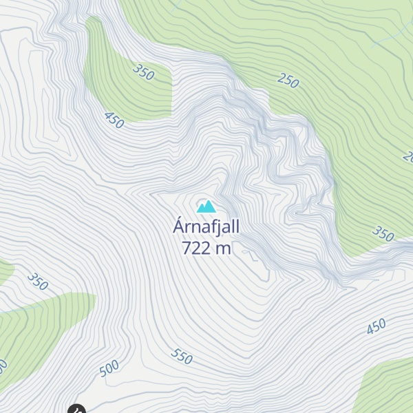 Map of Árnafjall
