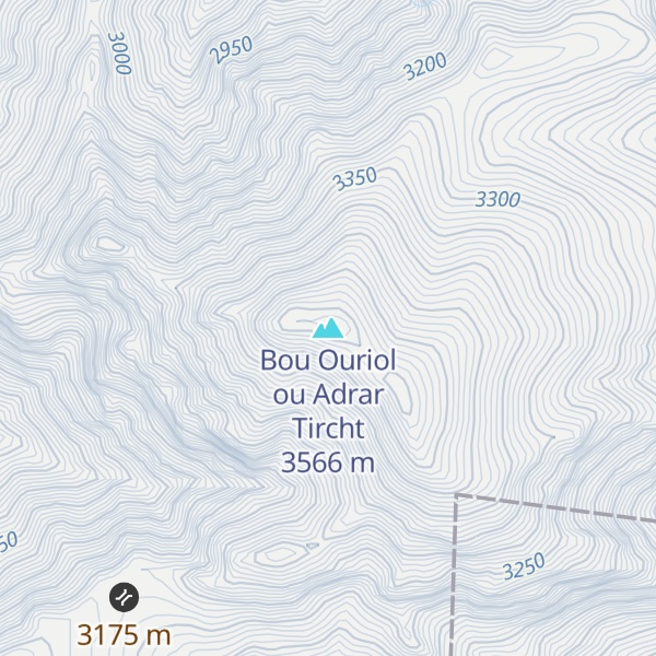 Map of Bou Ouriol  ou Adrar Tircht