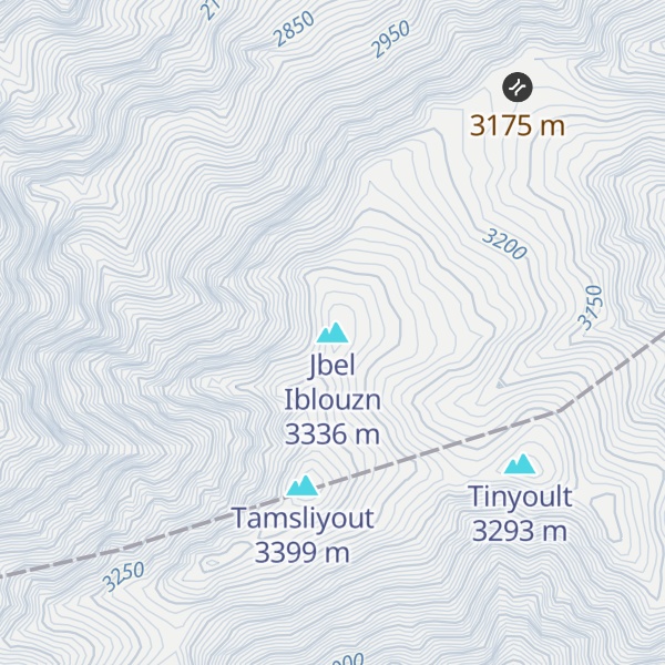 Map of Jbel Iblouzn