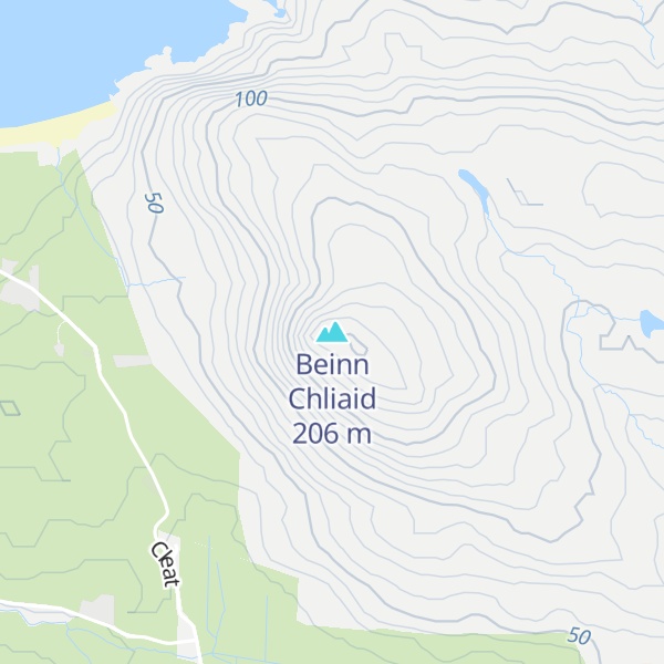 Map of Beinn Chliaid