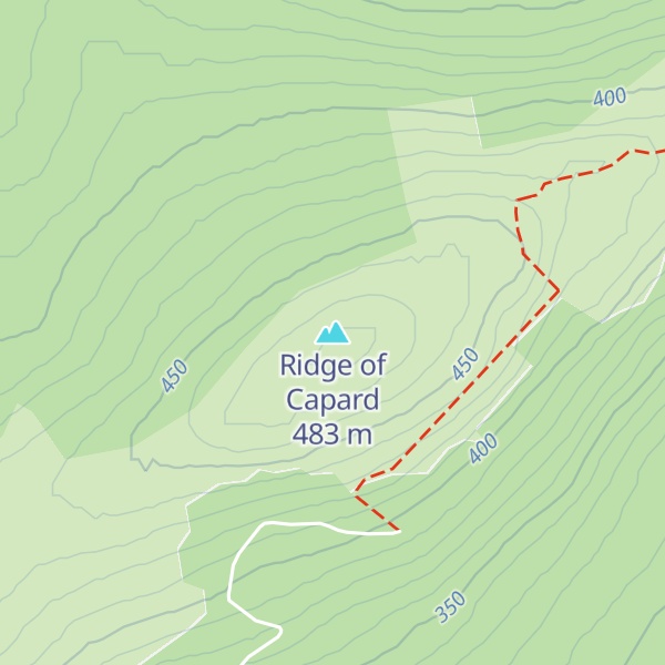 Map of Ridge of Capard