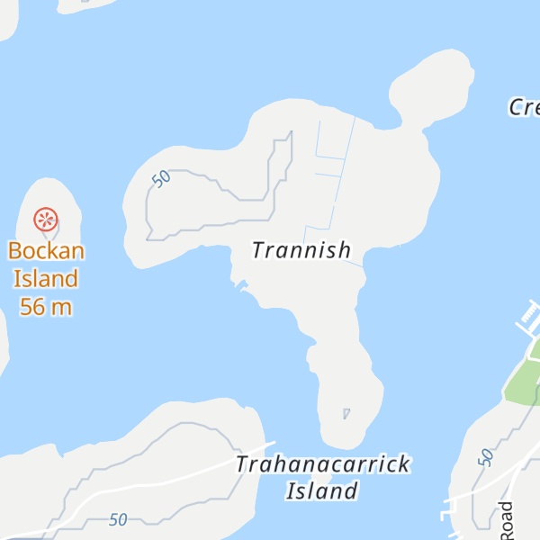 Map of Trannish Island Bothy