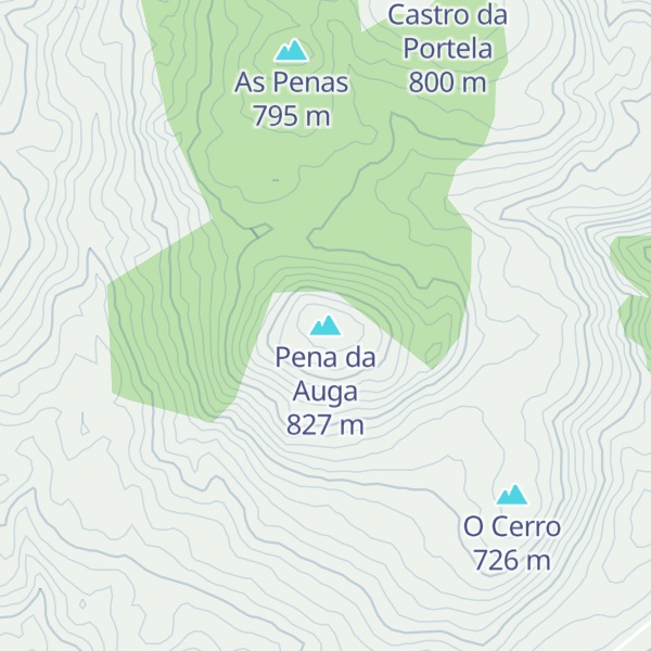Map of Pena da Auga