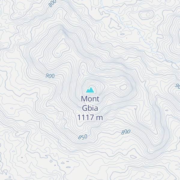 Map of Mont Gbia