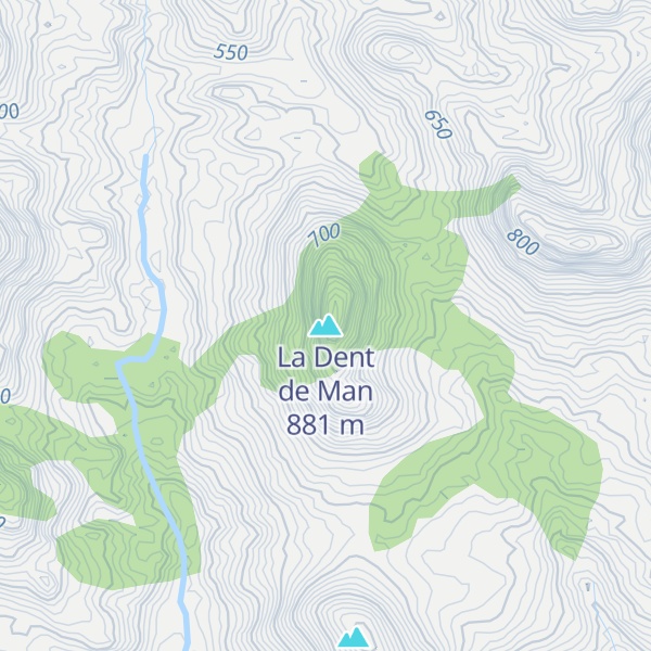 Map of La Dent de Man