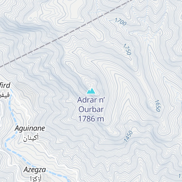 Map of Adrar n’ Ourbar
