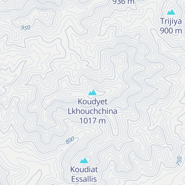 Map of Koudyet Lkhouchchina
