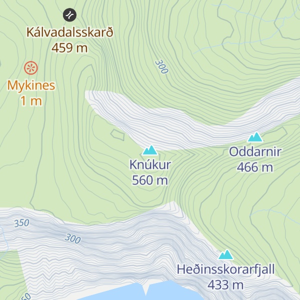 Map of Knúkur