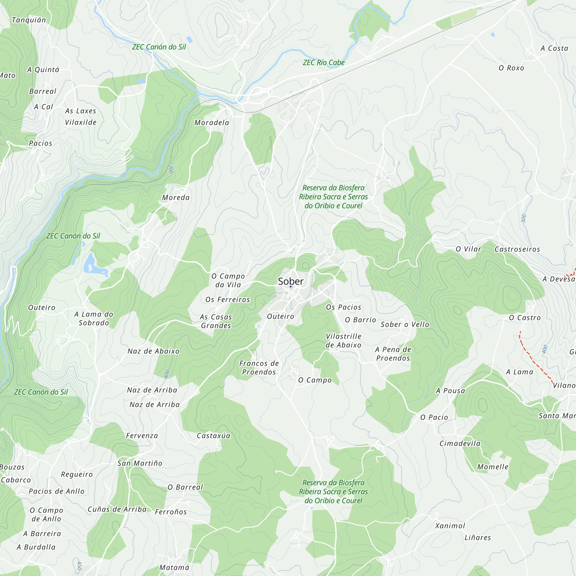 Oficina de Turismo de Sober map